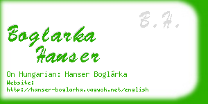boglarka hanser business card